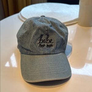 Blue Denim Cap with Embroidered Design